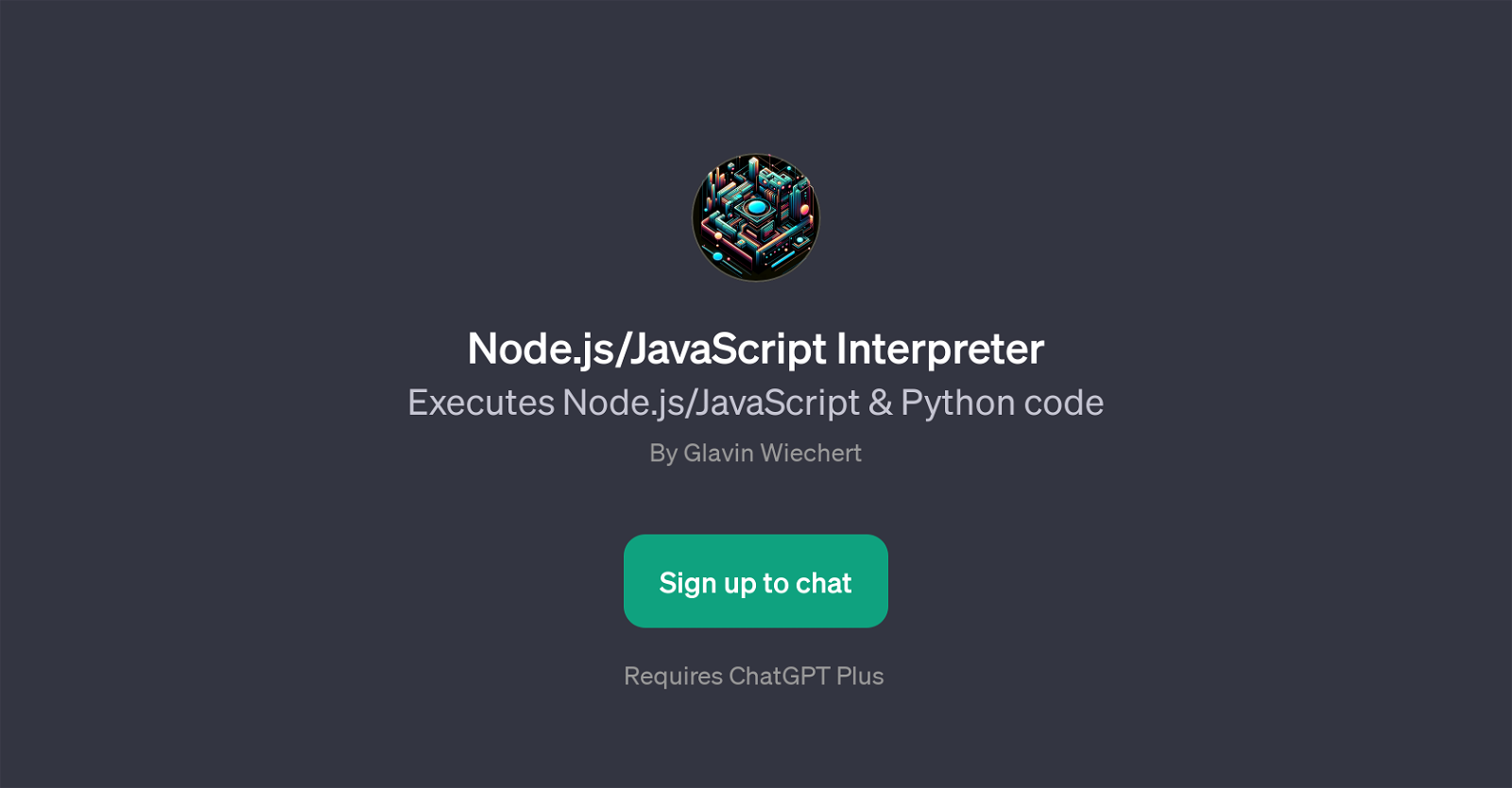 Node.js/JavaScript Interpreter GPT website
