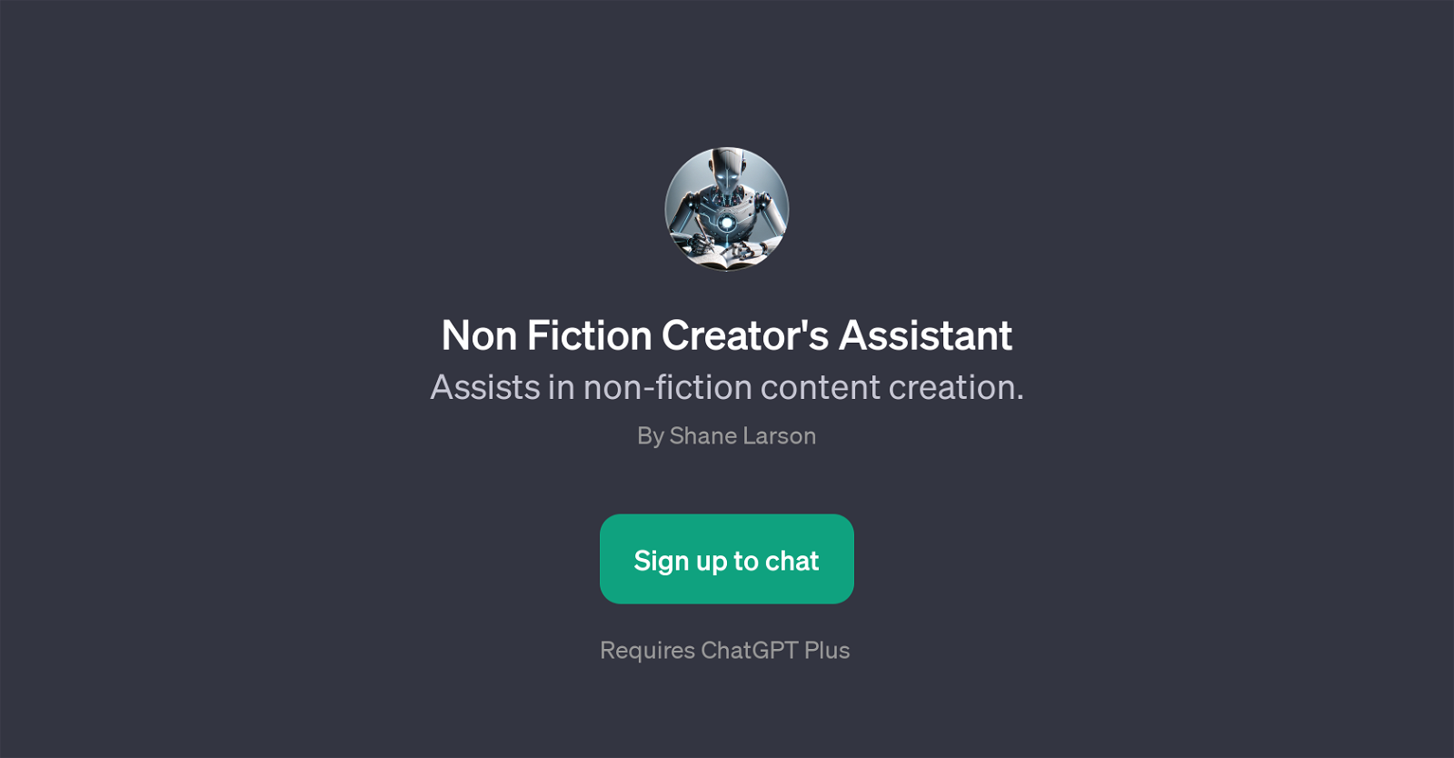 Non Fiction Creator's Assistant website
