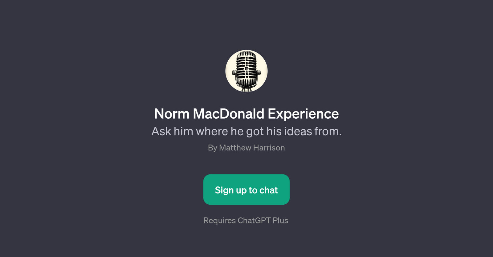 Norm MacDonald Experience website