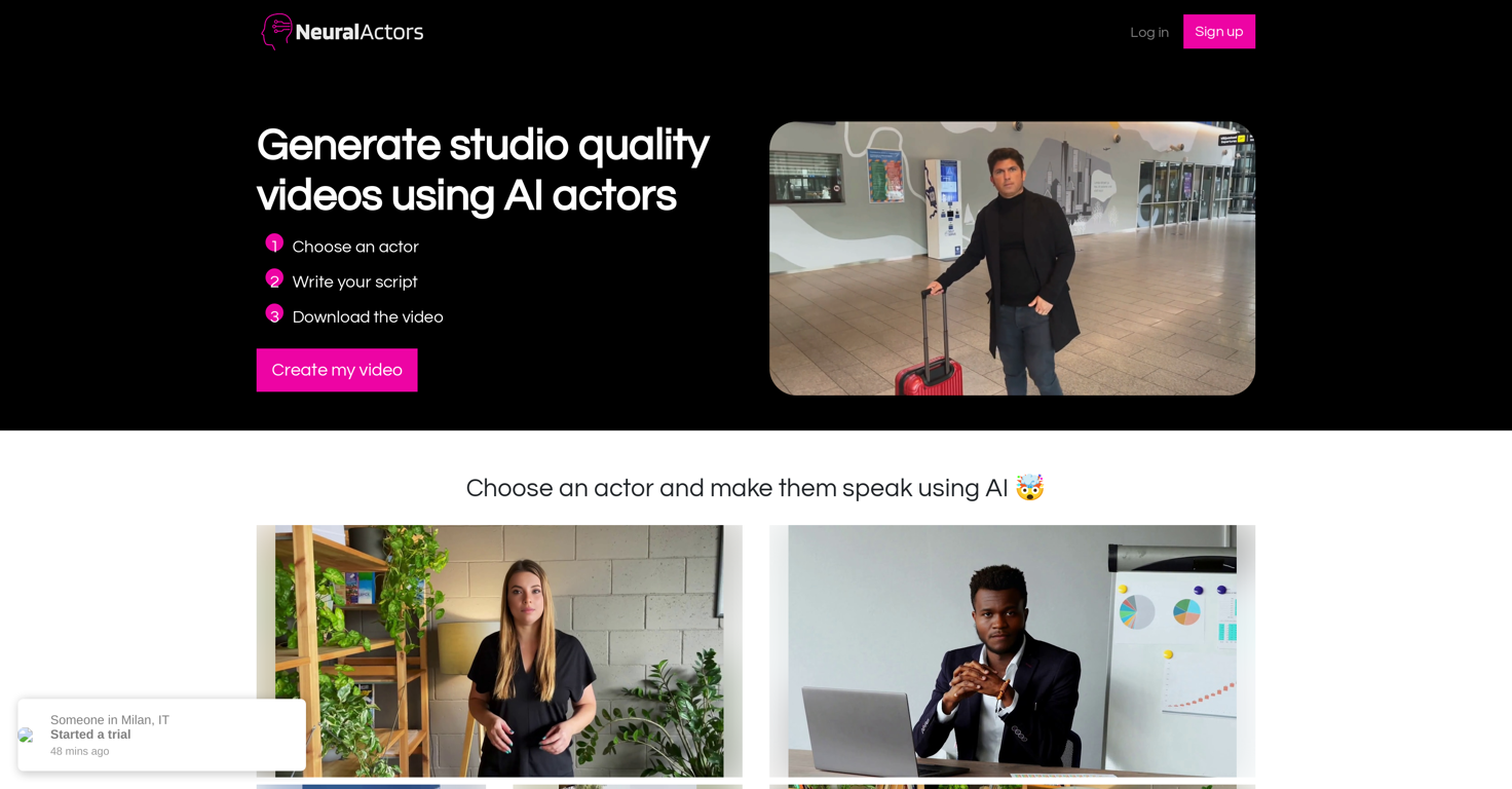 Neural Actors website