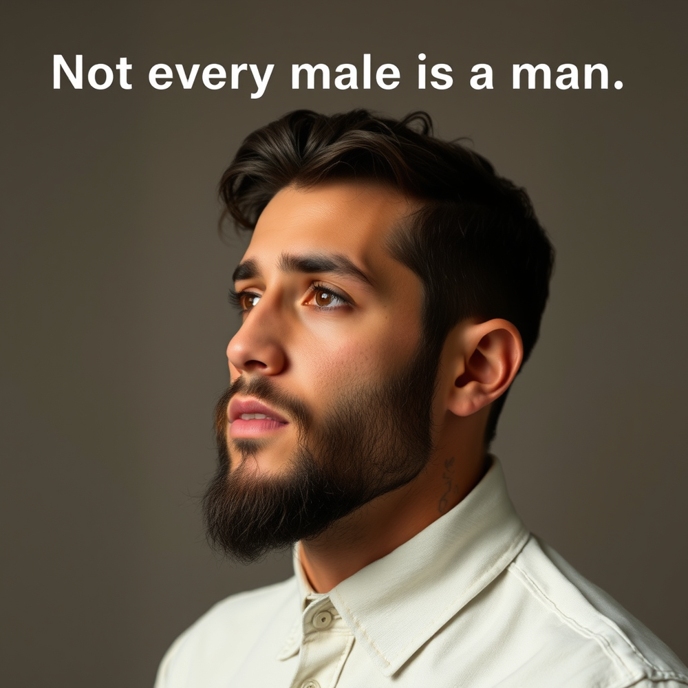 Not every male is a man website