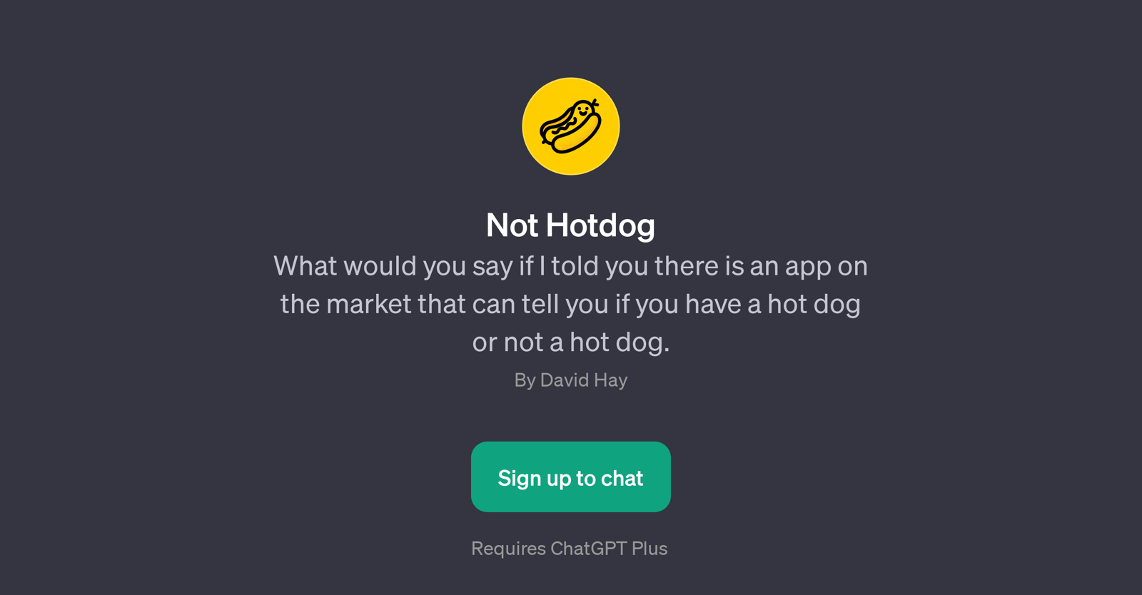 Not Hotdog website