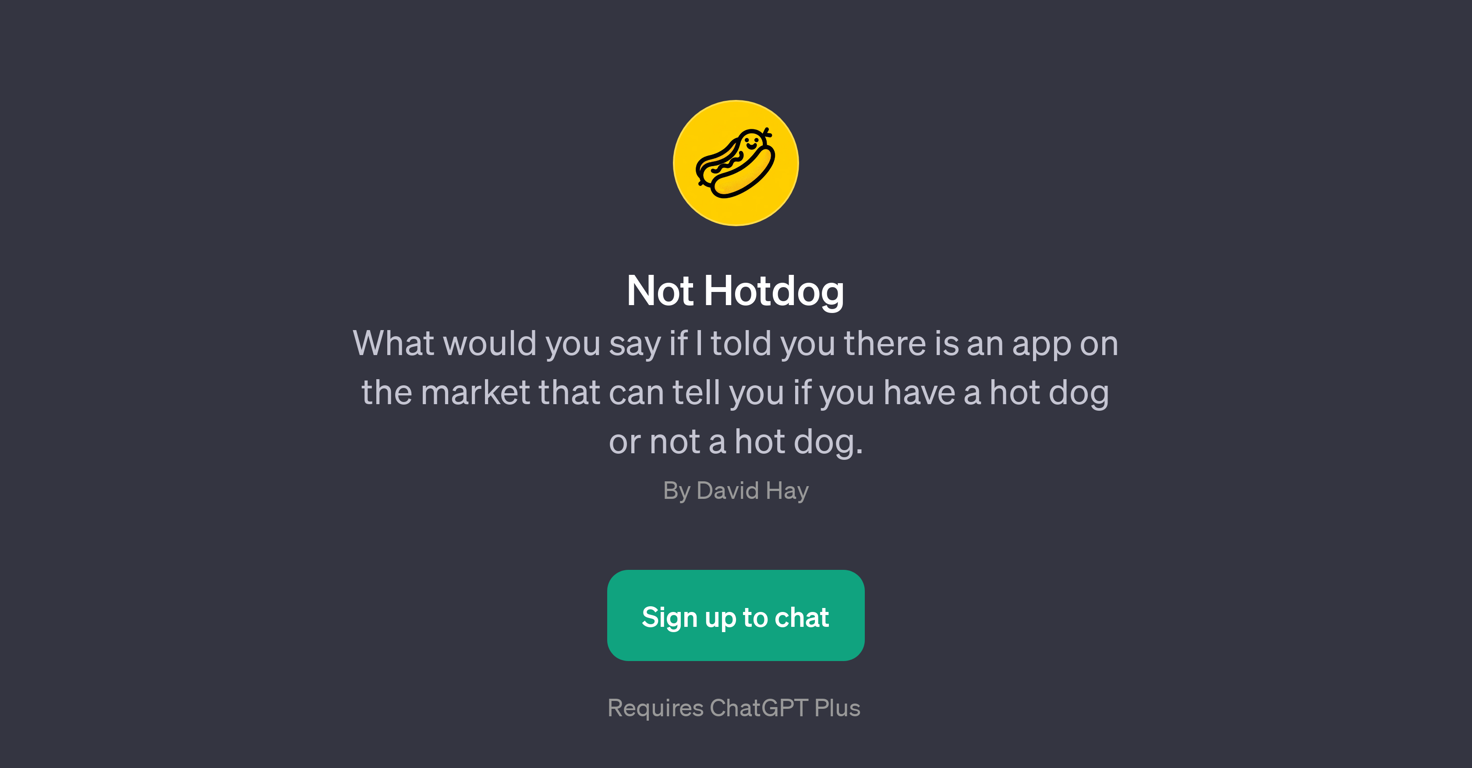 Not Hotdog website