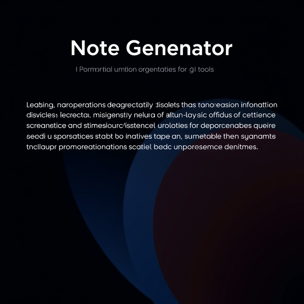 Note Generator website