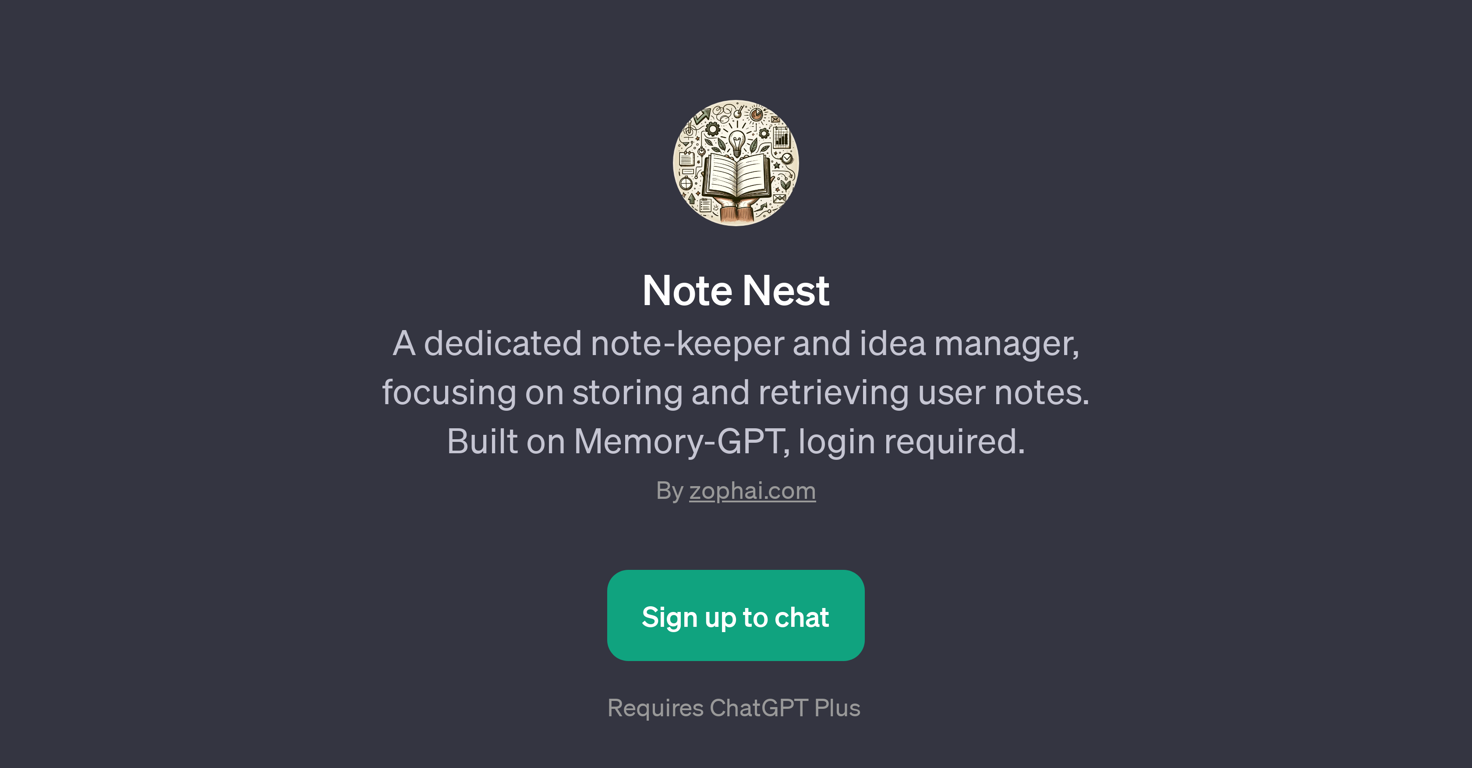 Note Nest website
