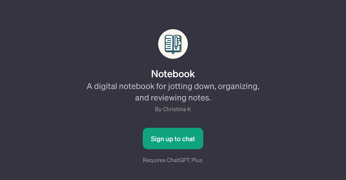 Notebook website