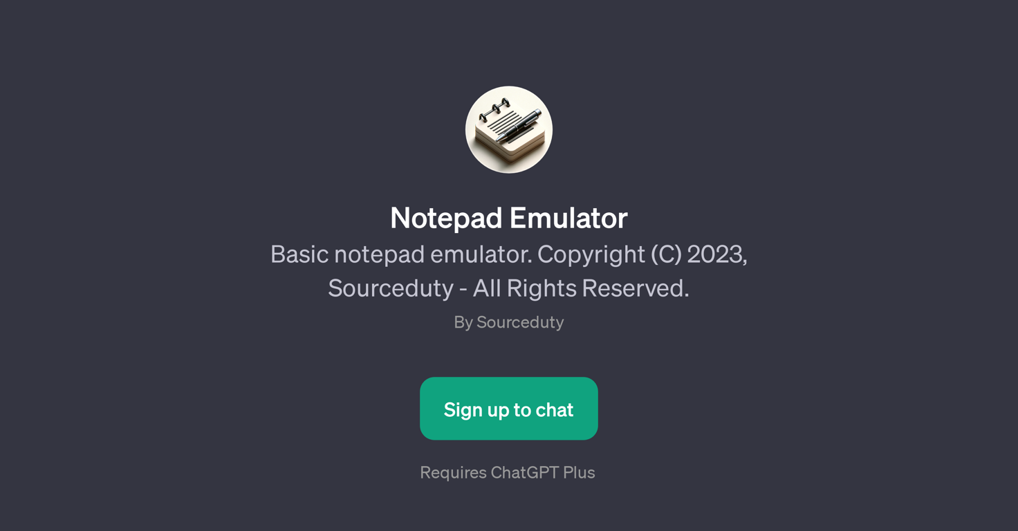 Notepad Emulator website