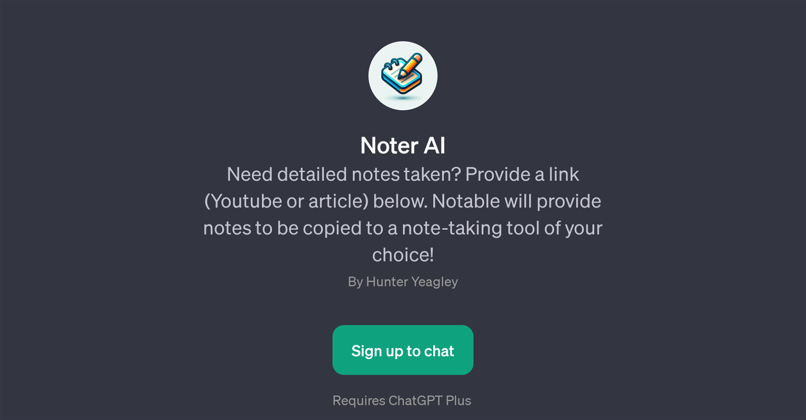 Noter AI website