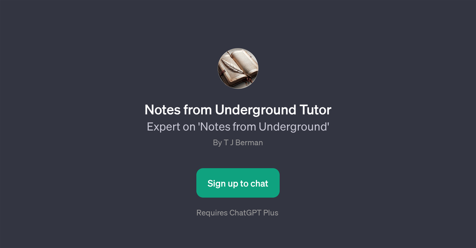 Notes from Underground Tutor website