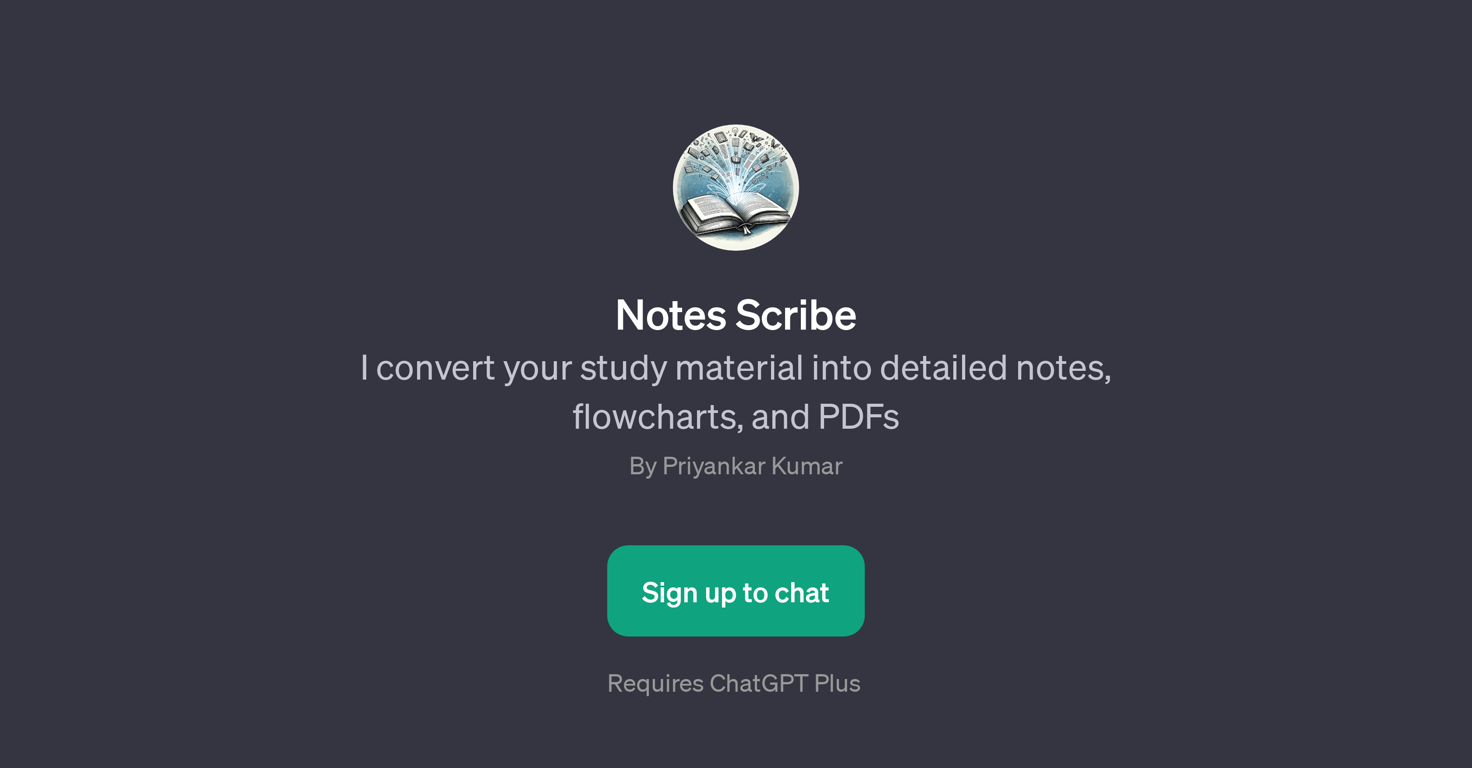 Notes Scribe website