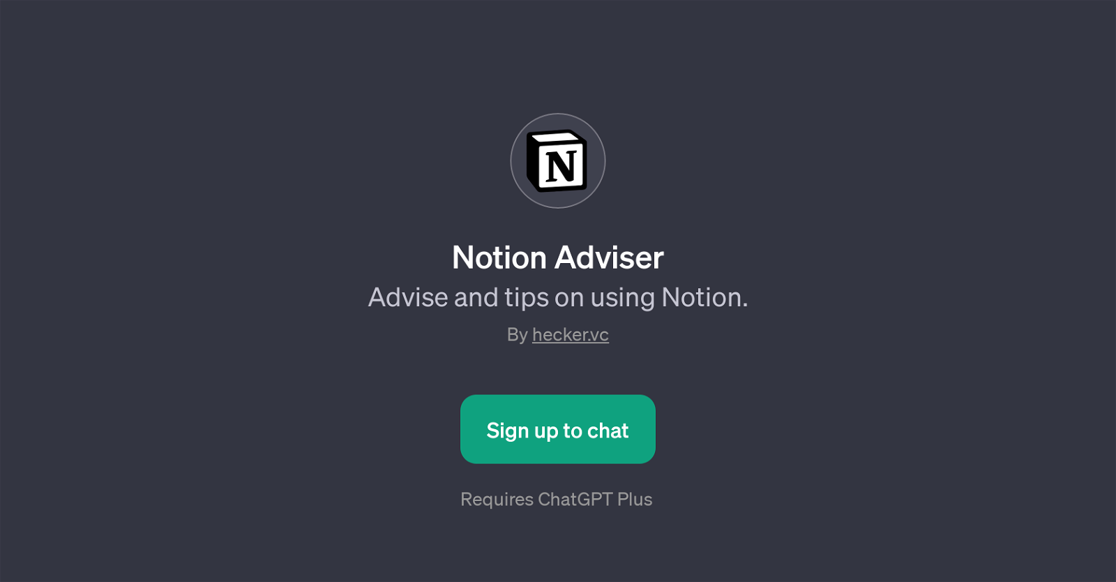 Notion Adviser website