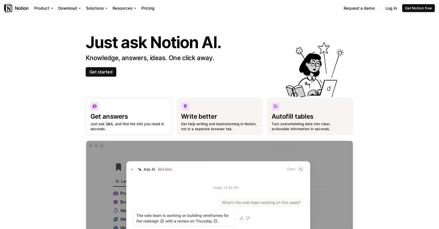 Notion AI website