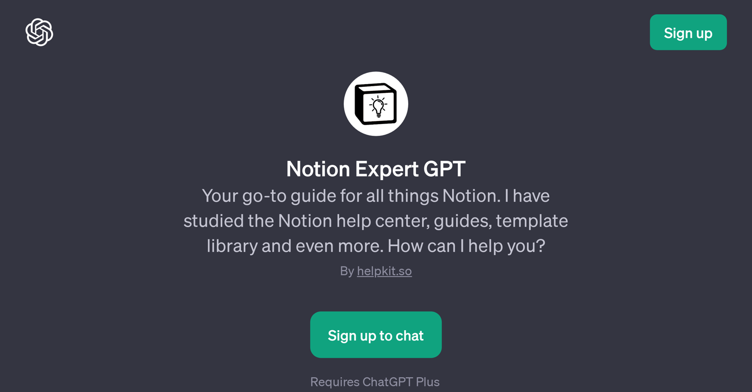 Notion Expert GPT website