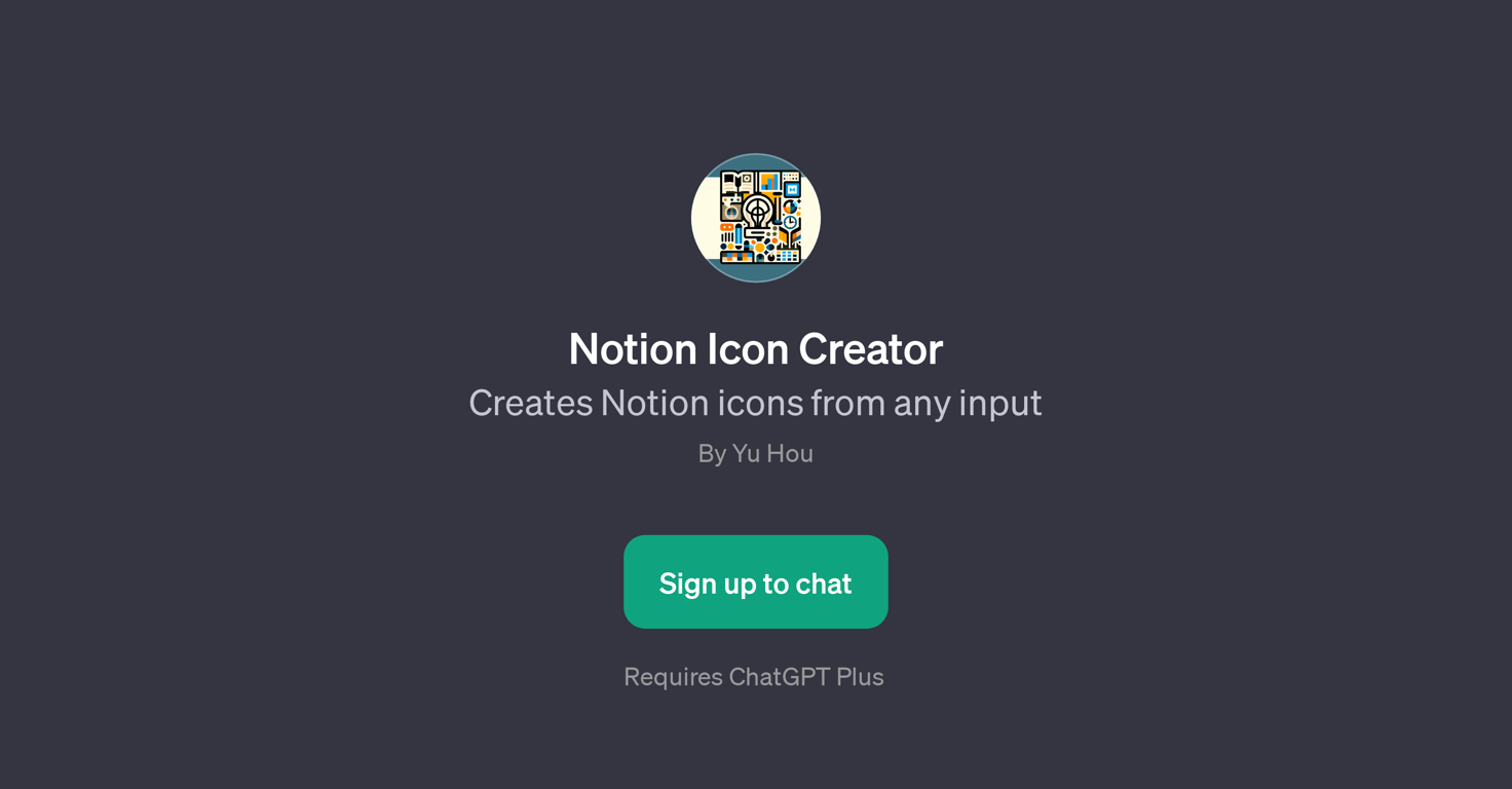 Notion Icon Creator website