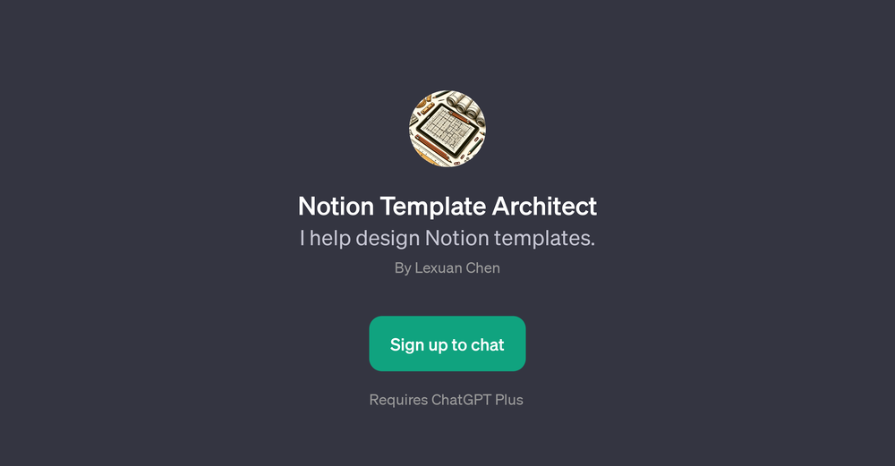 Notion Template Architect website