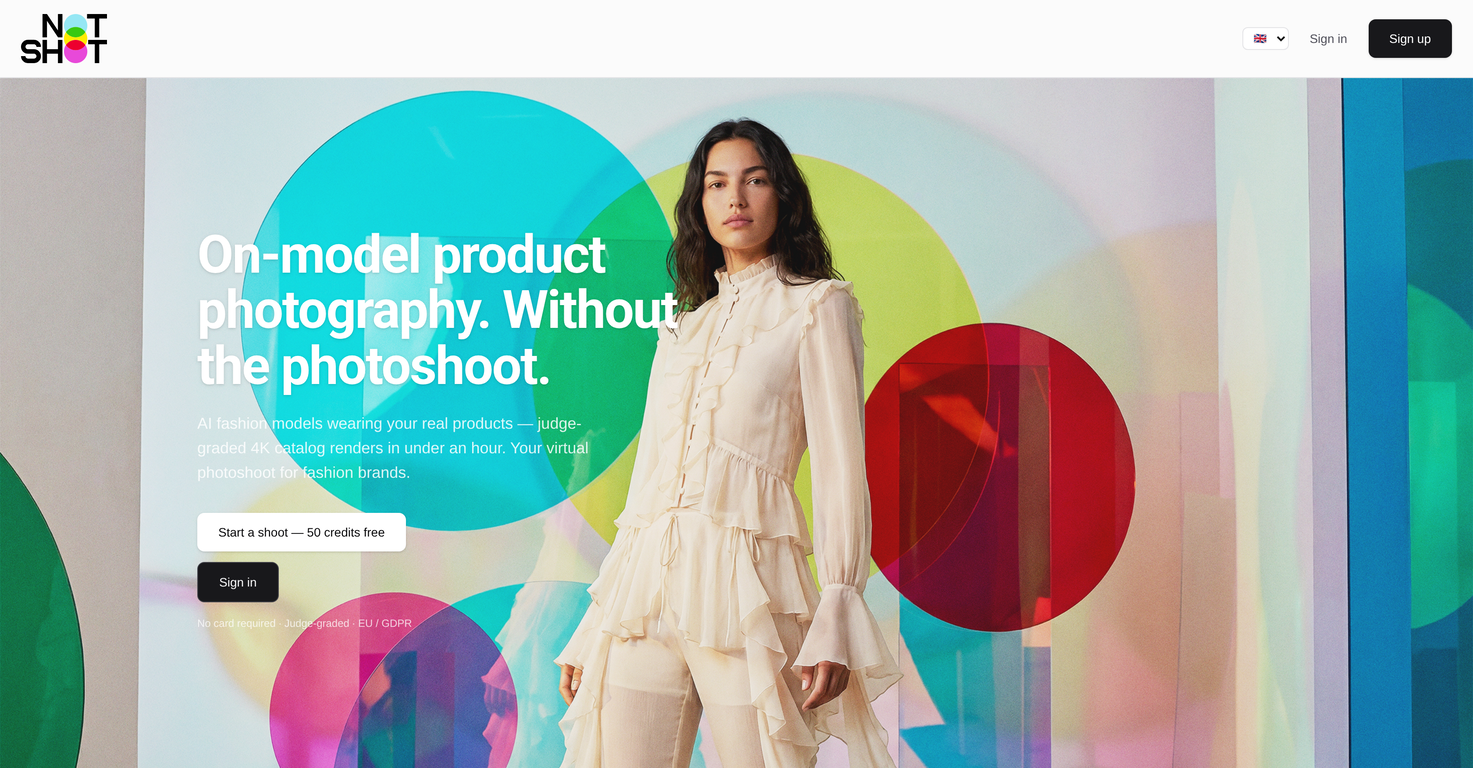 NotShot website