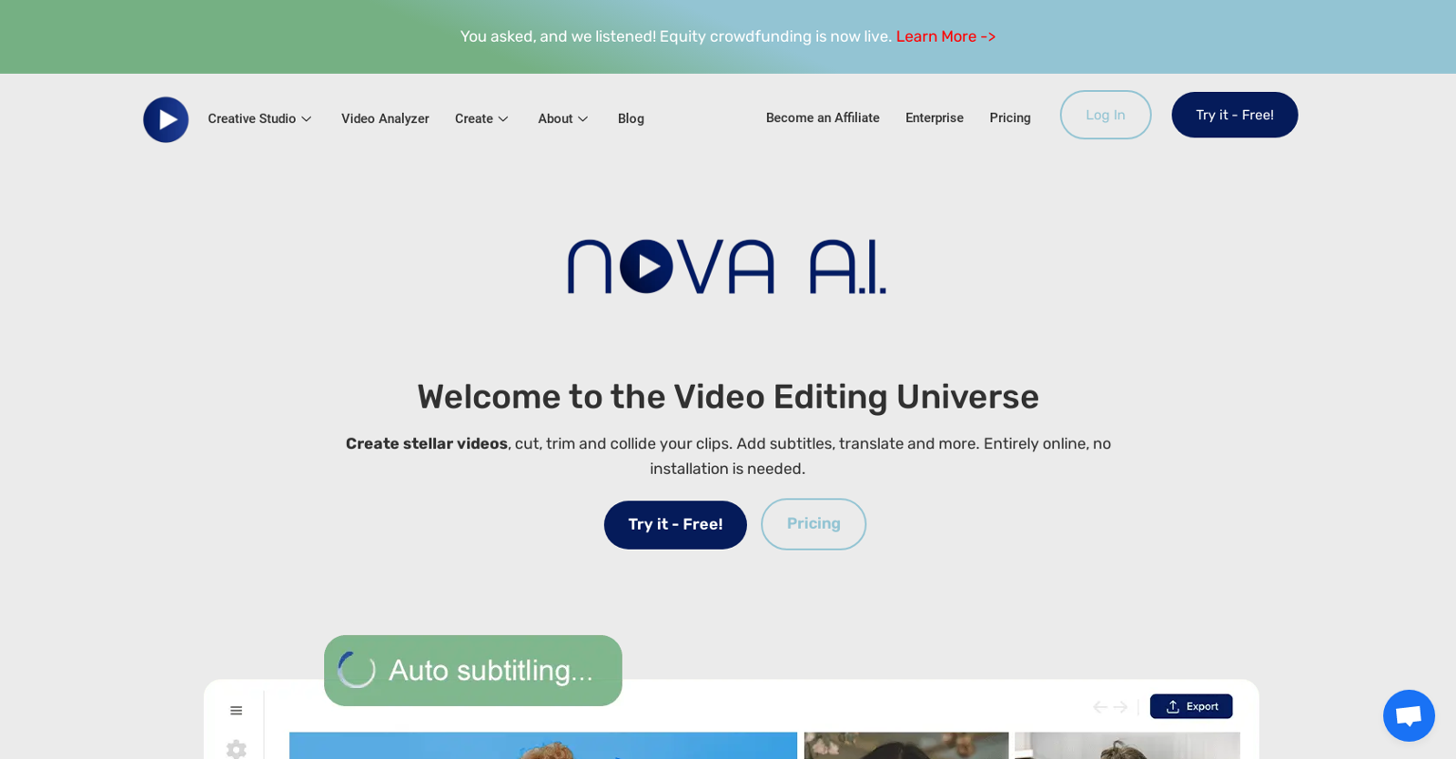Nova A.I. website