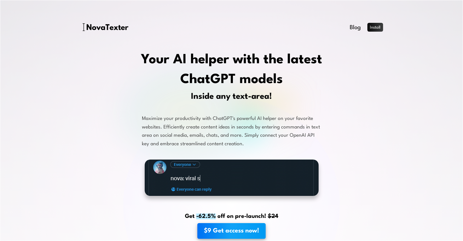 Novatexter website