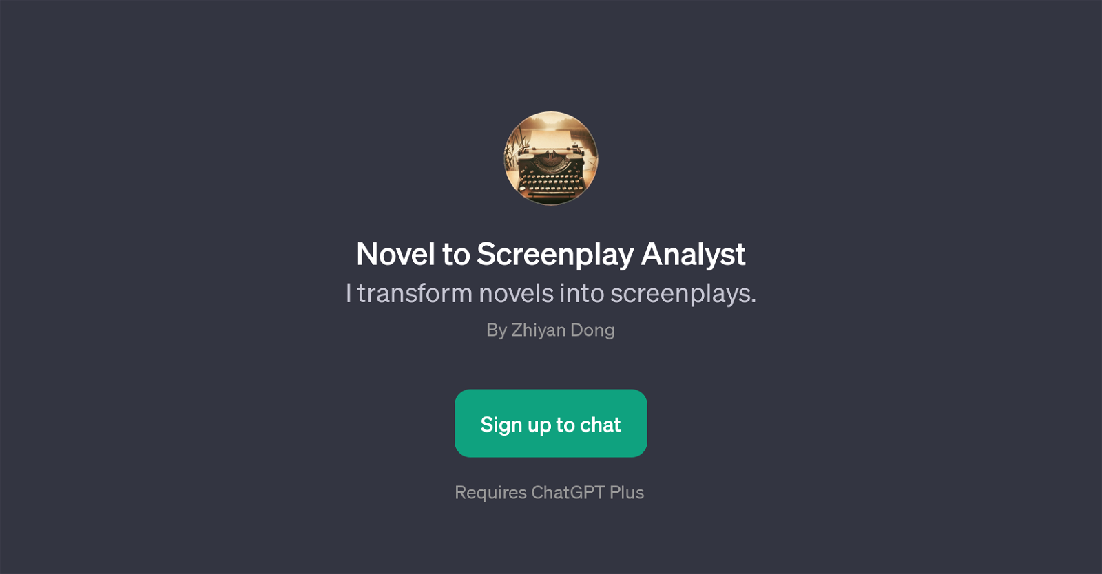 Novel to Screenplay Analyst website