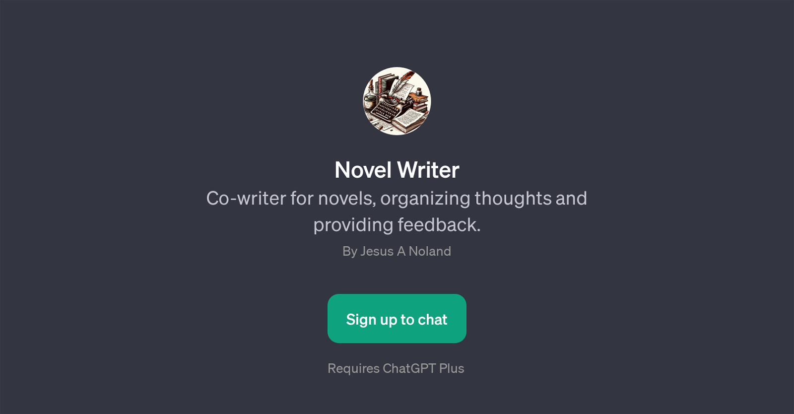 Novel Writer website