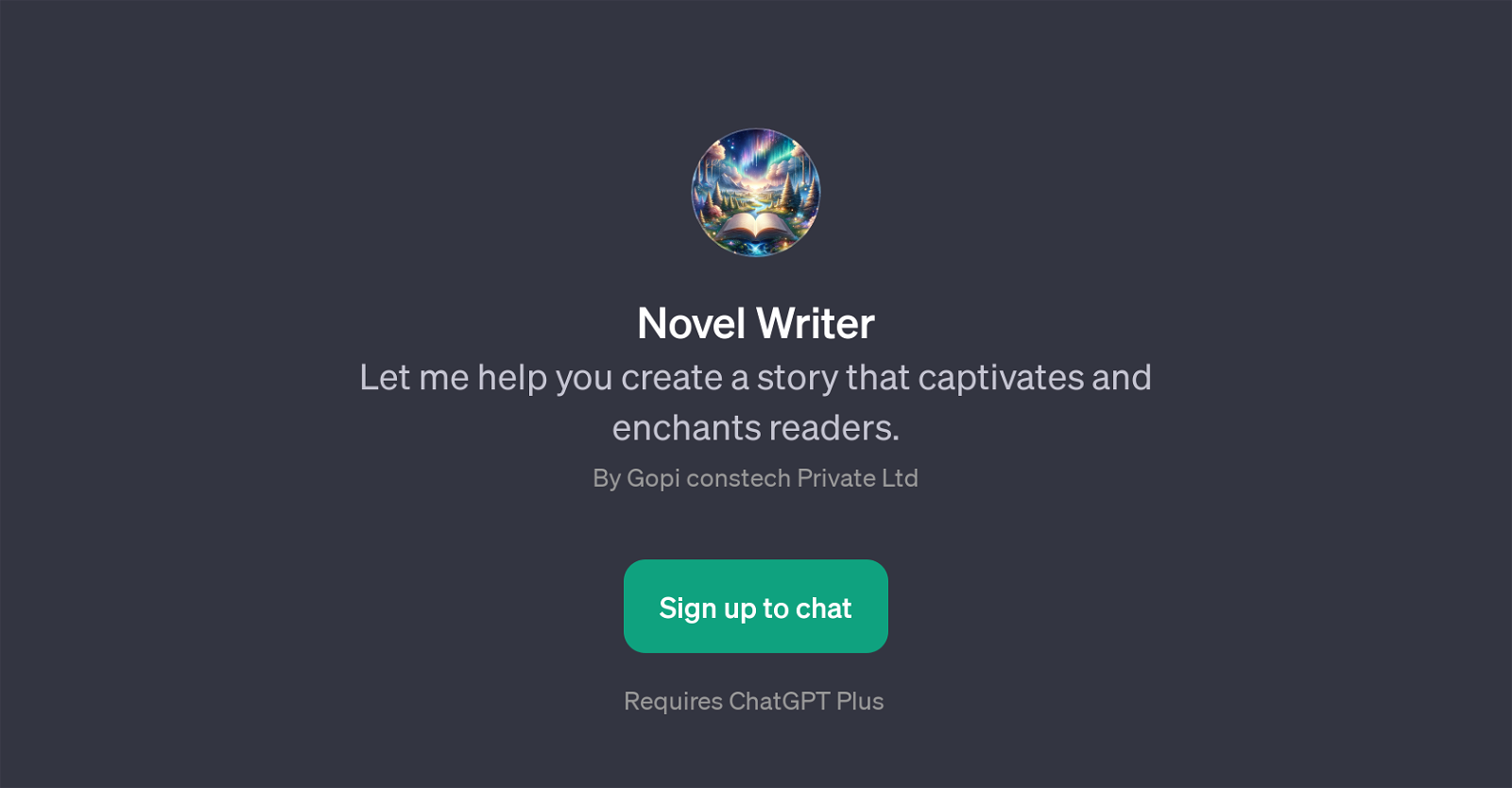 Novel Writer website