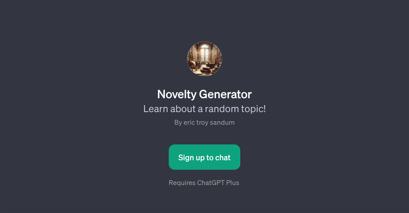 Novelty Generator website