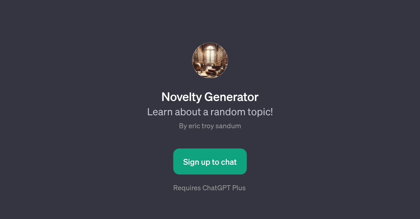 Novelty Generator website