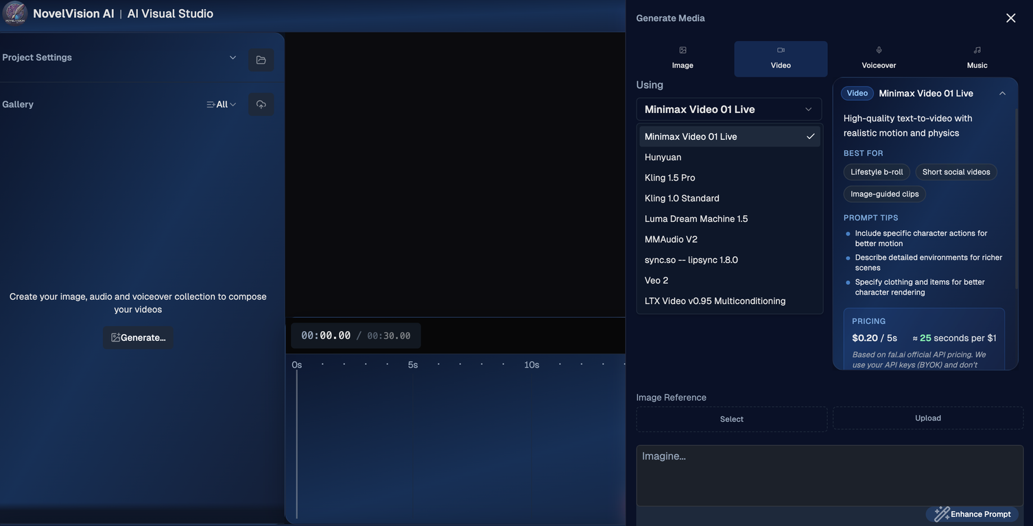 NovelVisionAI website