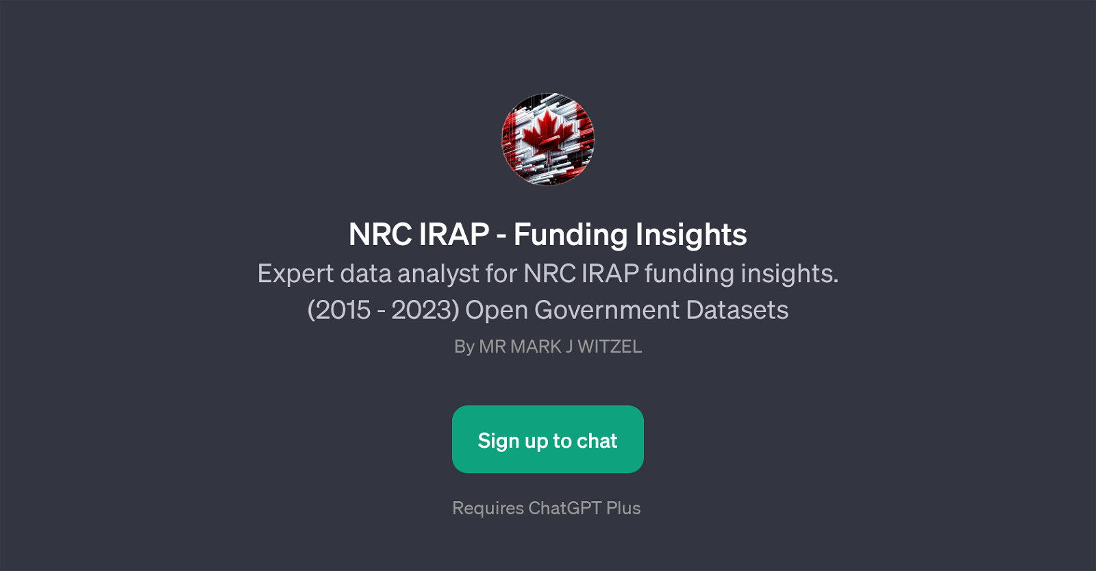 NRC IRAP - Funding Insights website