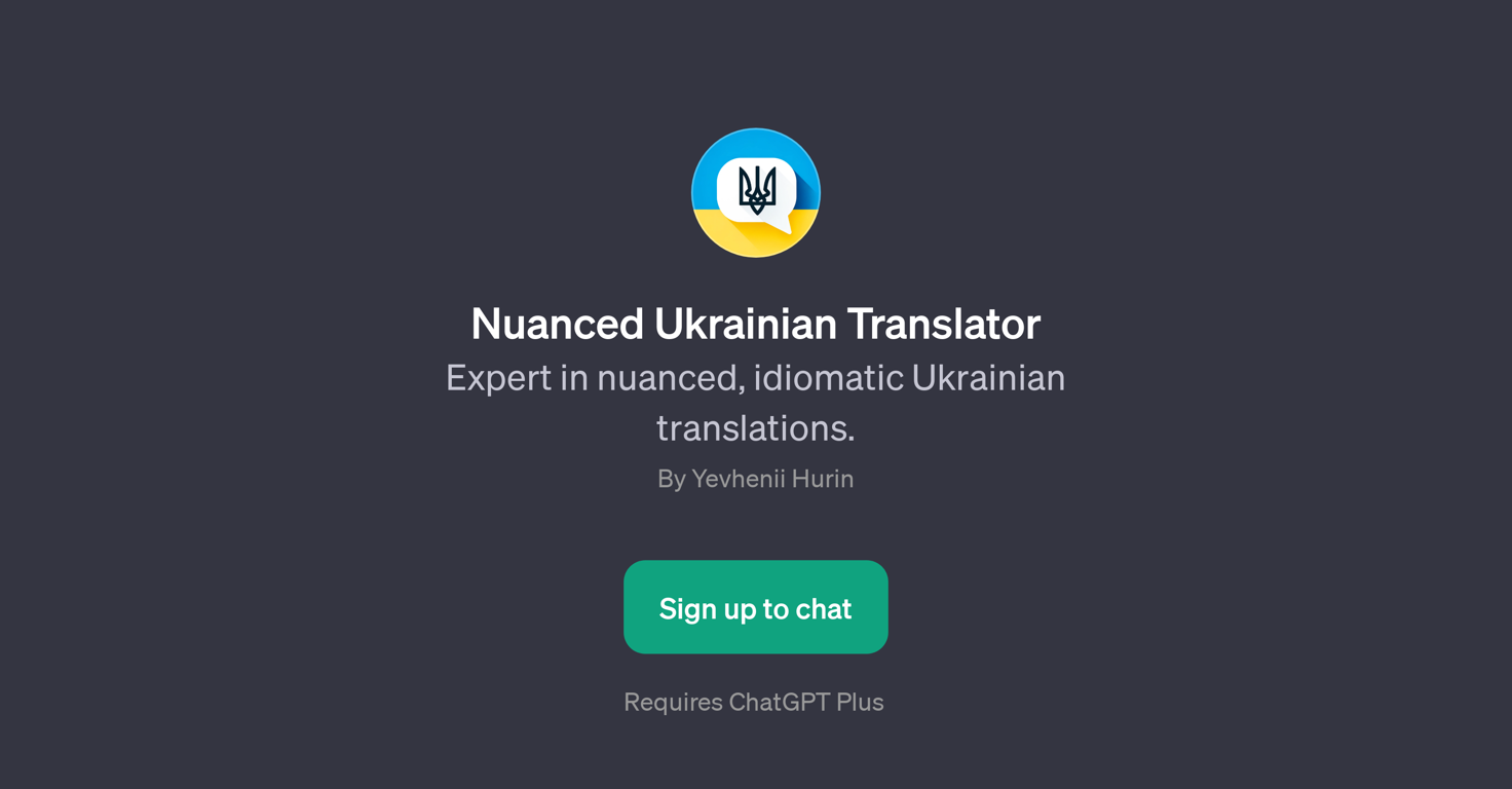 Nuanced Ukrainian Translator website