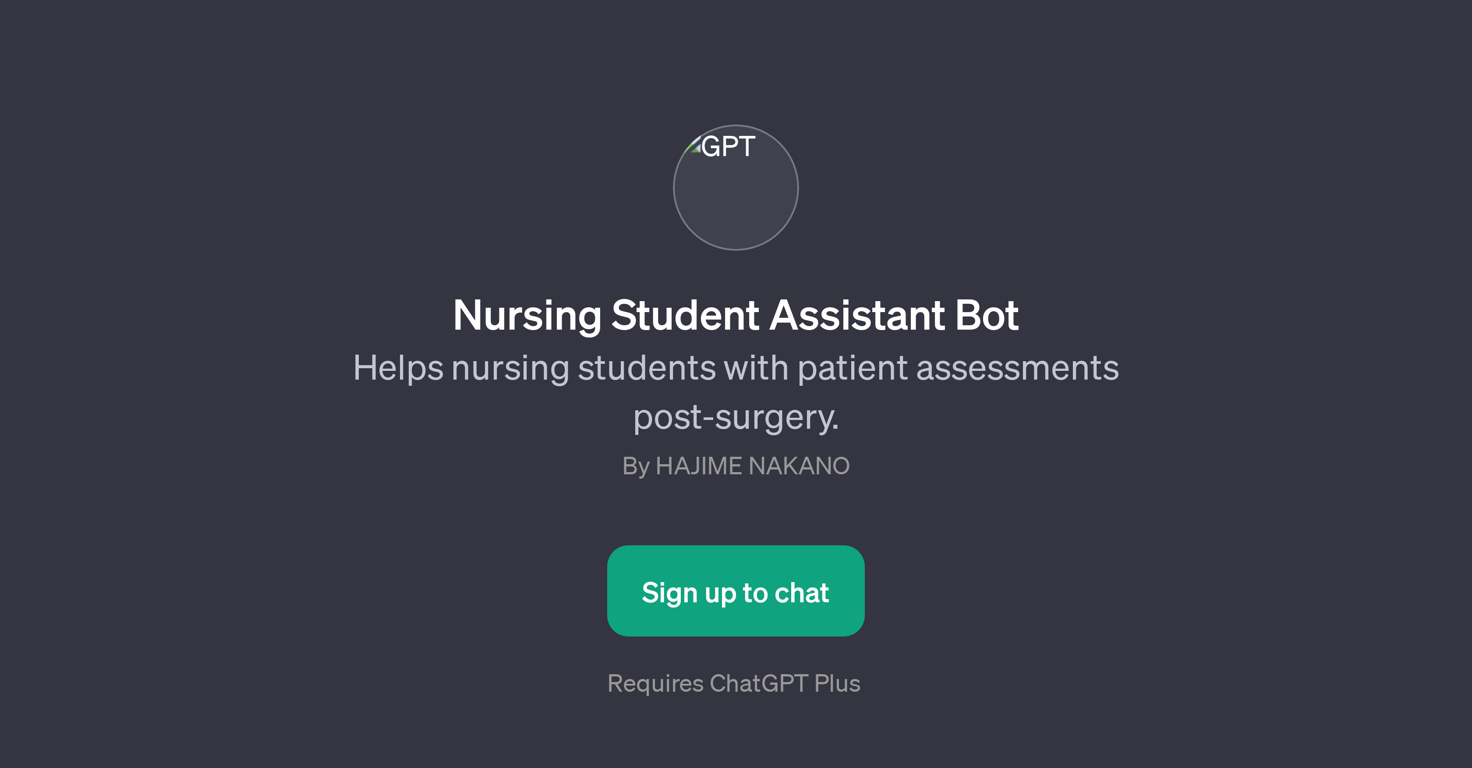 Nursing Student Assistant Bot website