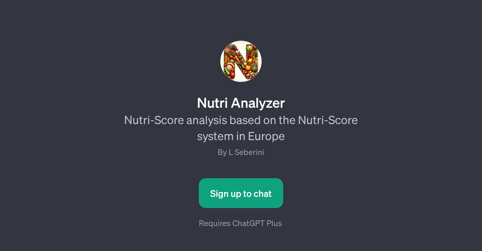 Nutri Analyzer website