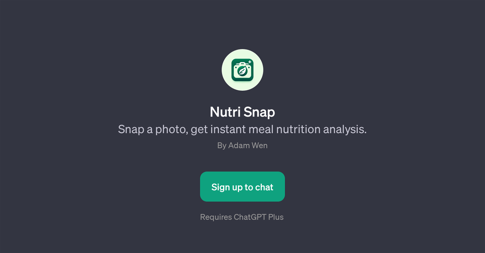 Nutri Snap website