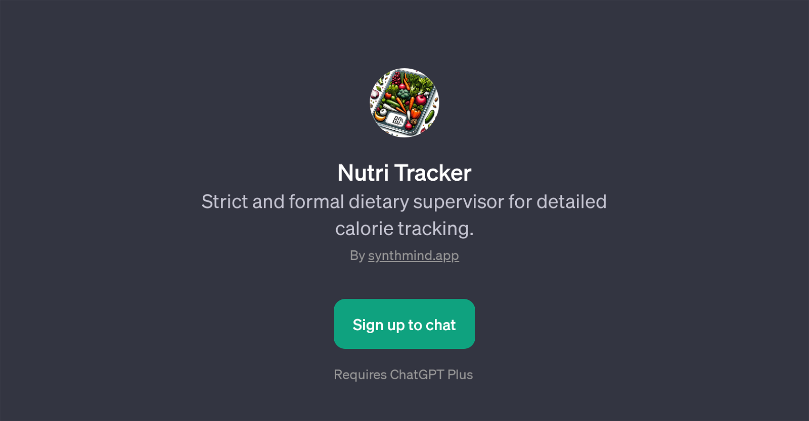 Nutri Tracker website