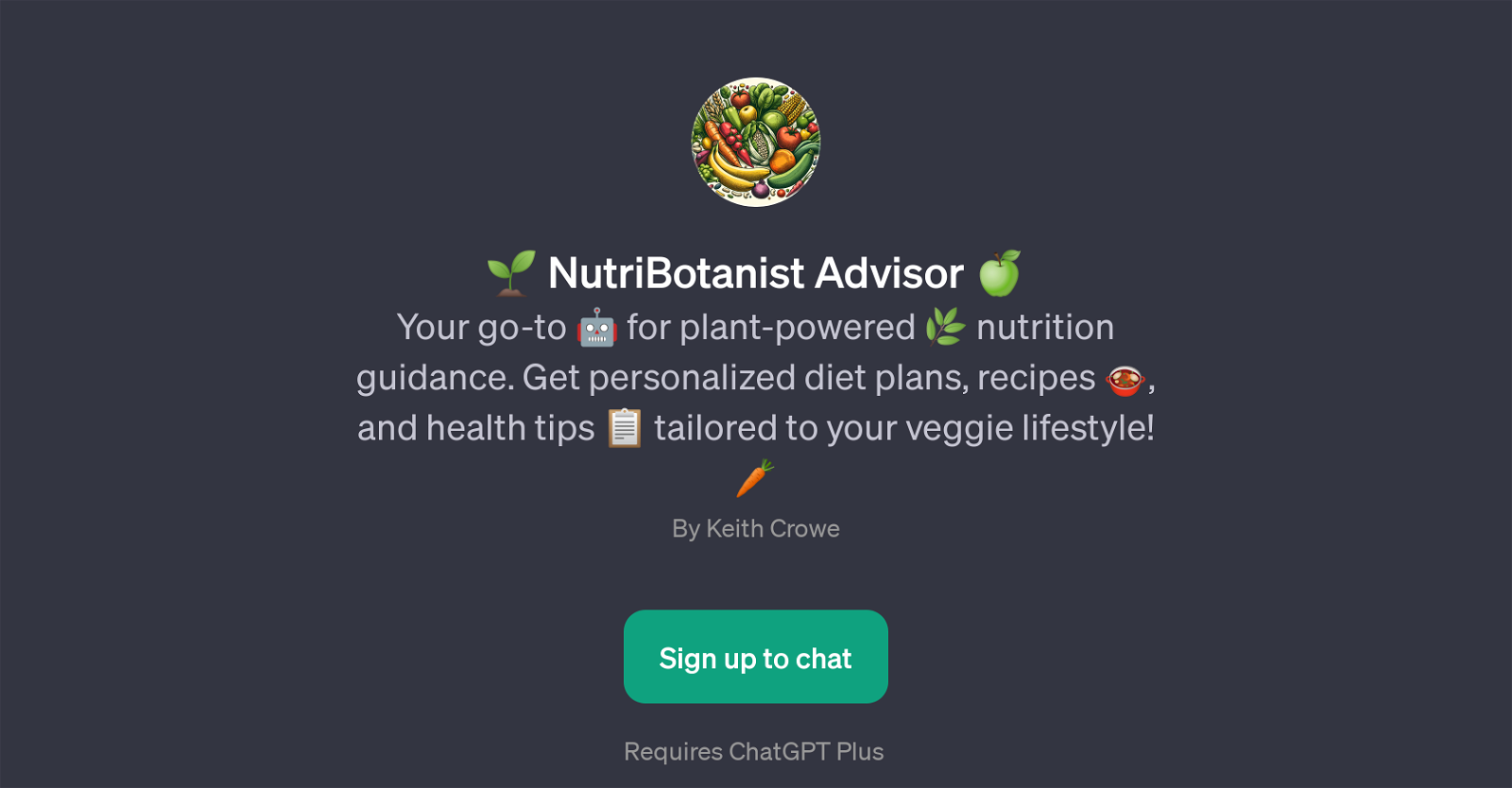 NutriBotanist Advisor website