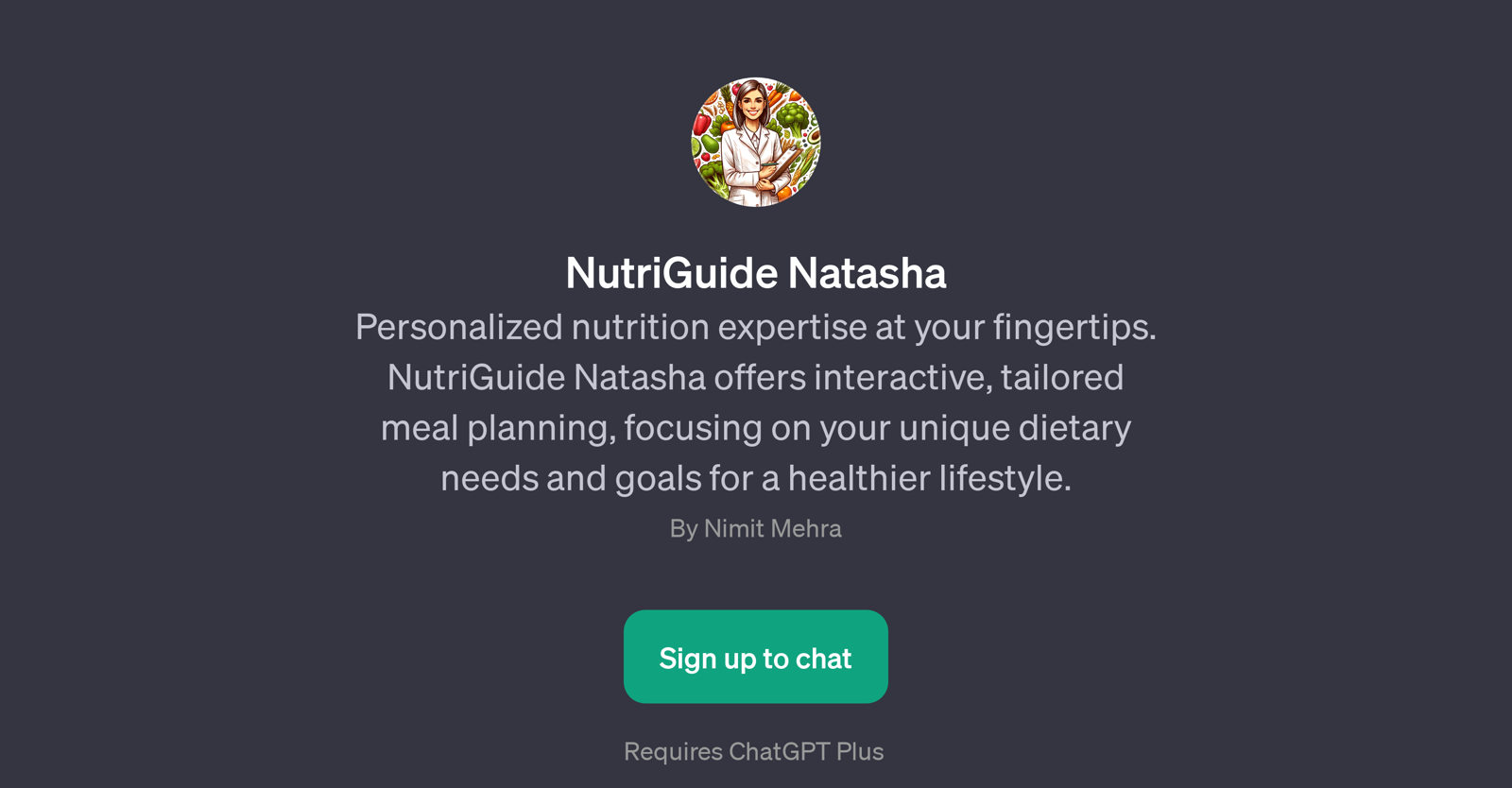 NutriGuide Natasha website