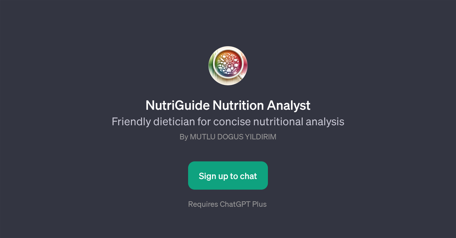 NutriGuide Nutrition Analyst website