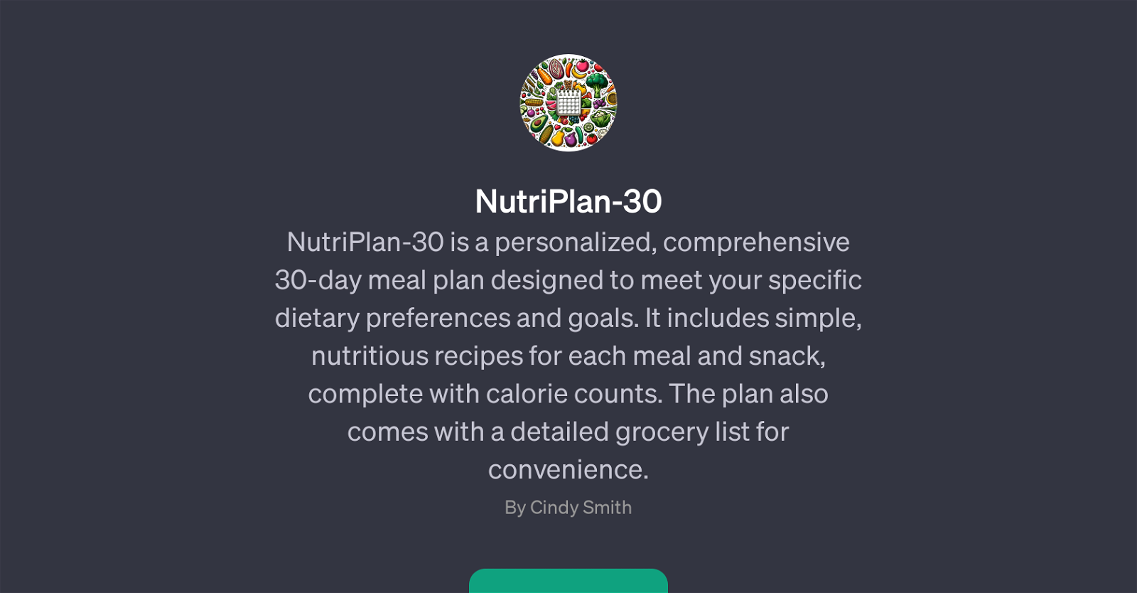 NutriPlan-30 website