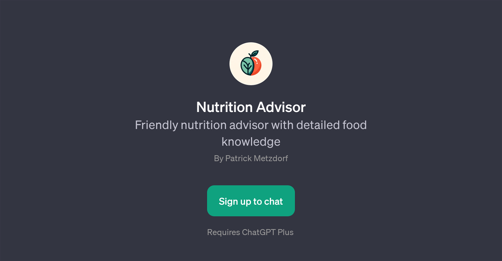 Nutrition Advisor website