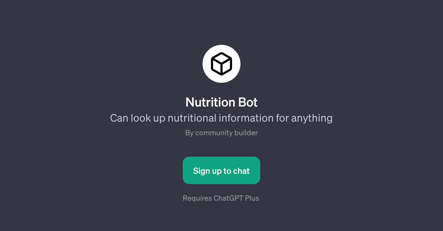 Nutrition Bot website