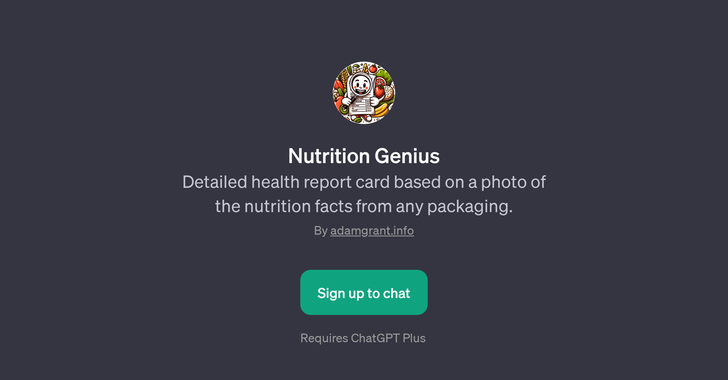 Nutrition Genius website