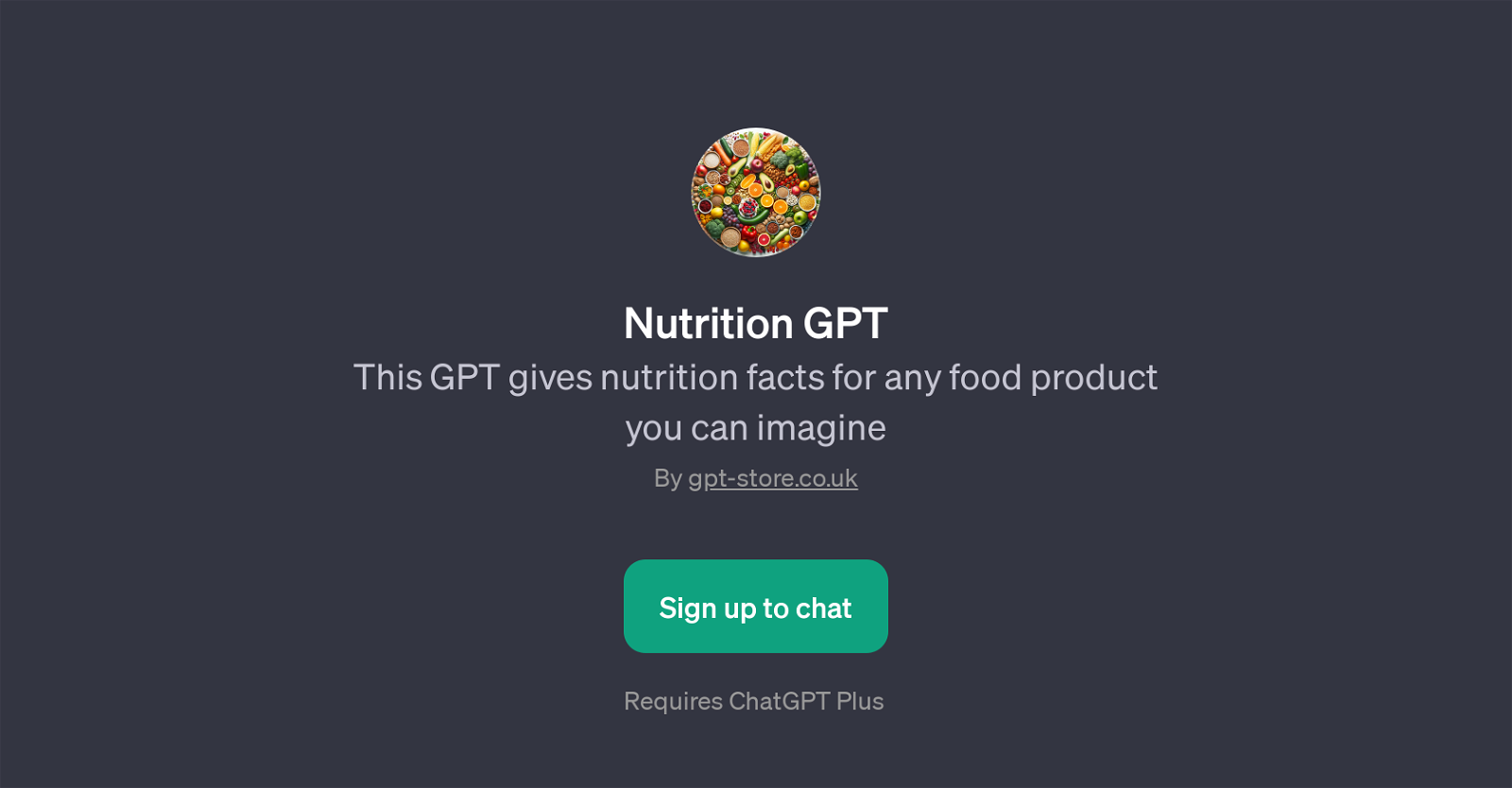 Nutrition GPT website