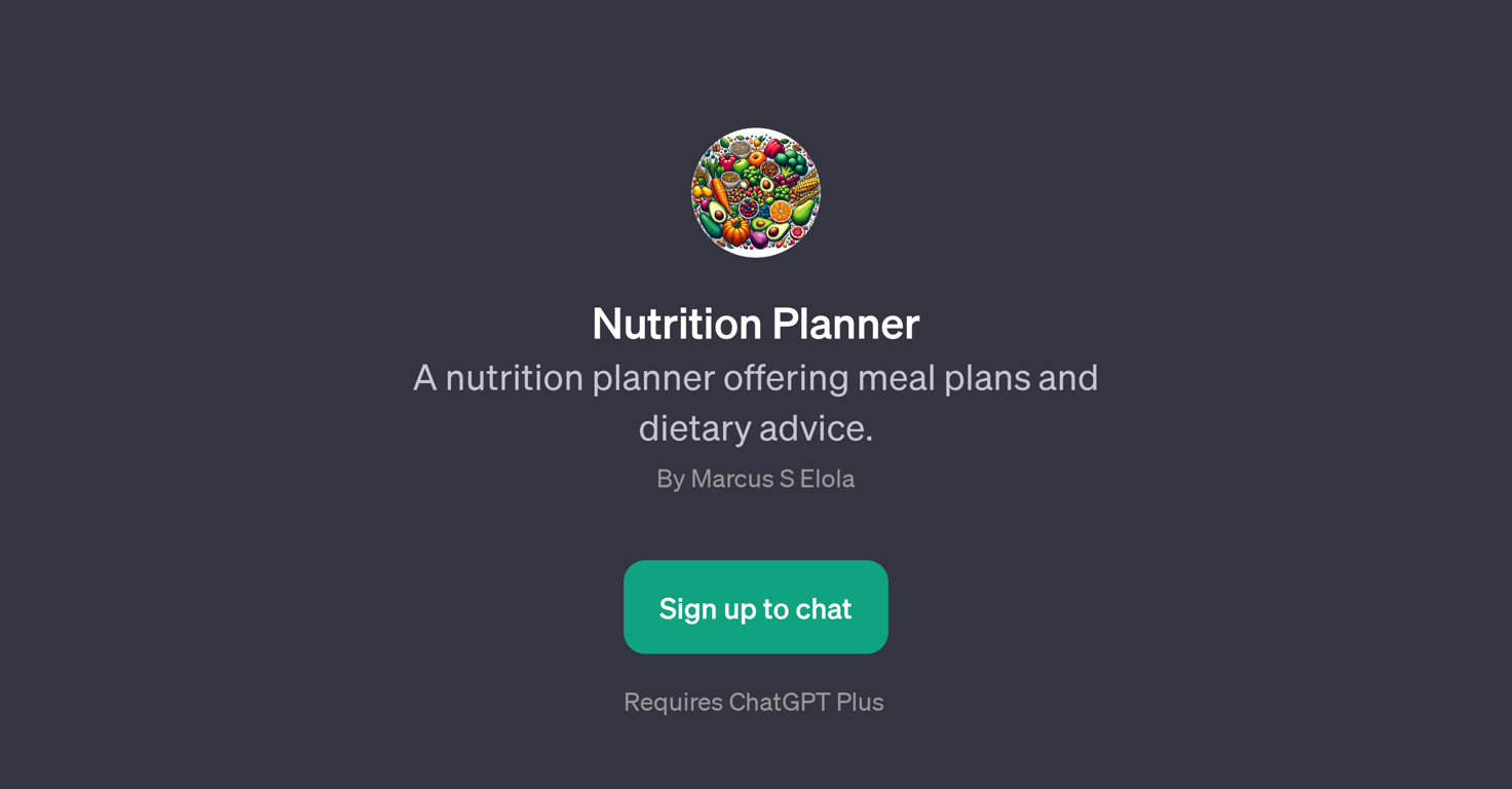 Nutrition Planner website