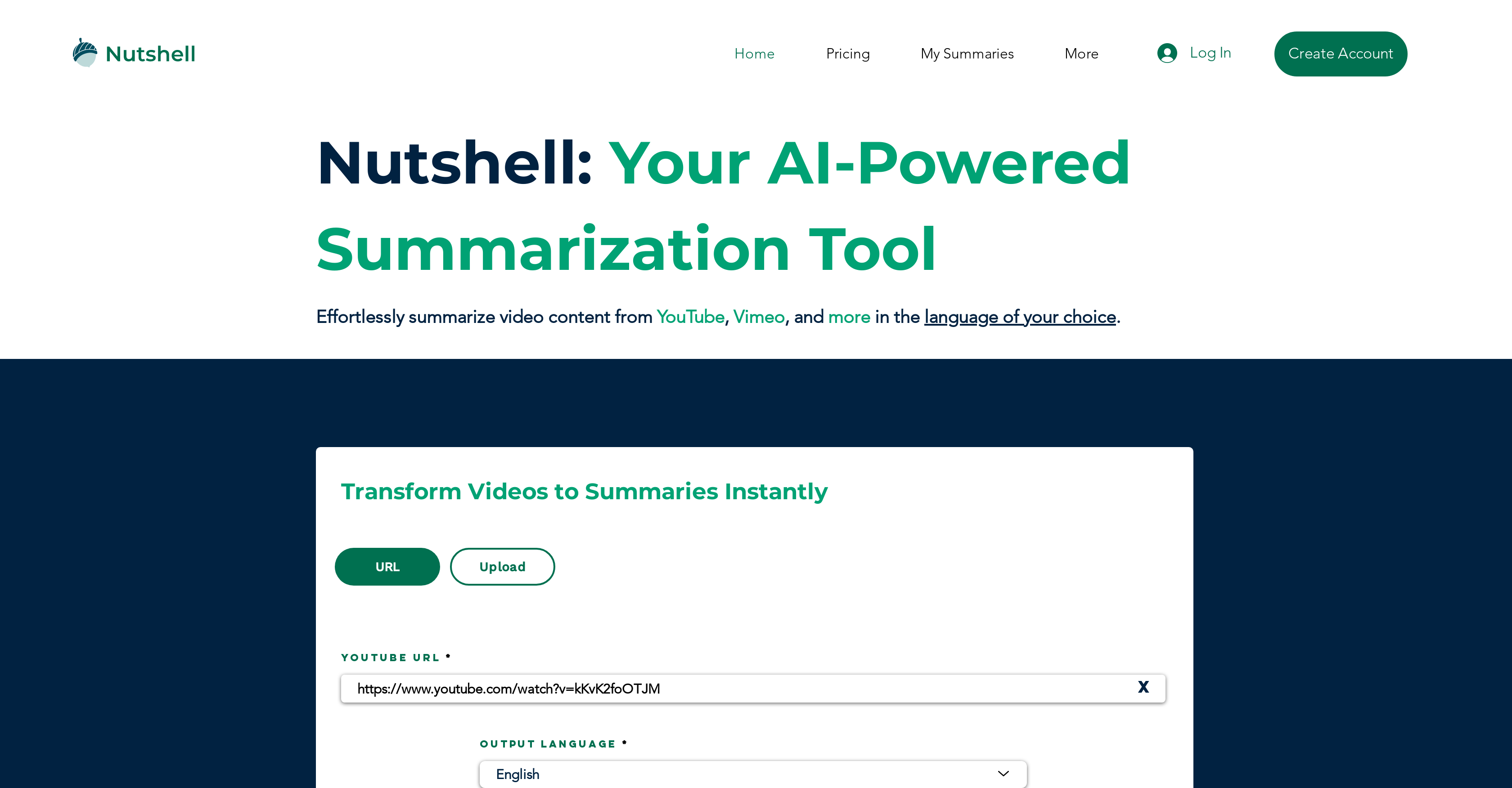 Nutshell Summaries website