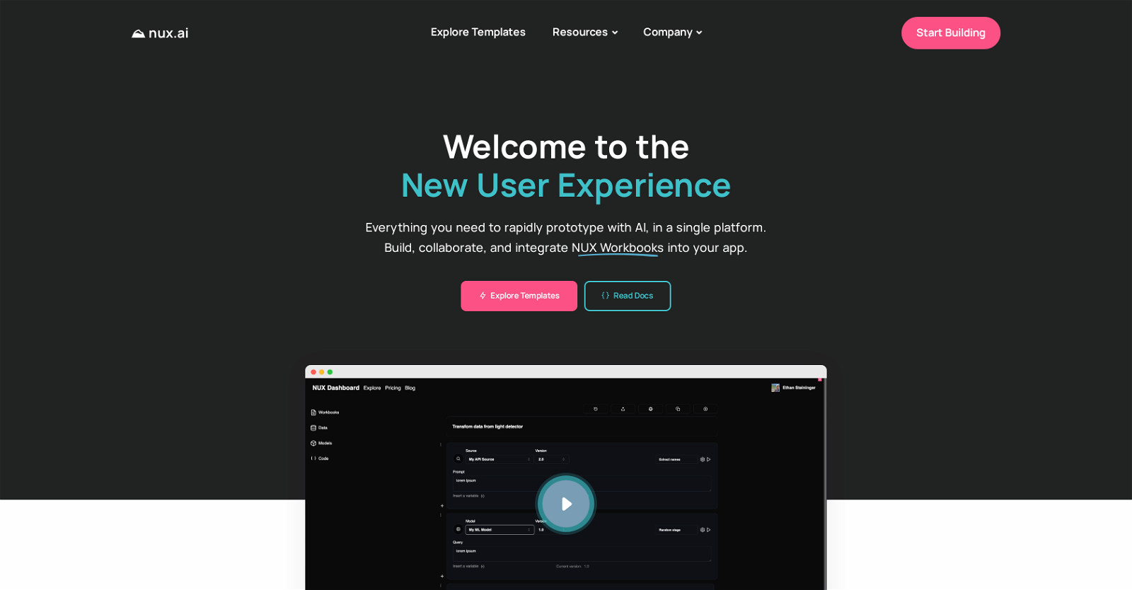 NUX - New User Experience website