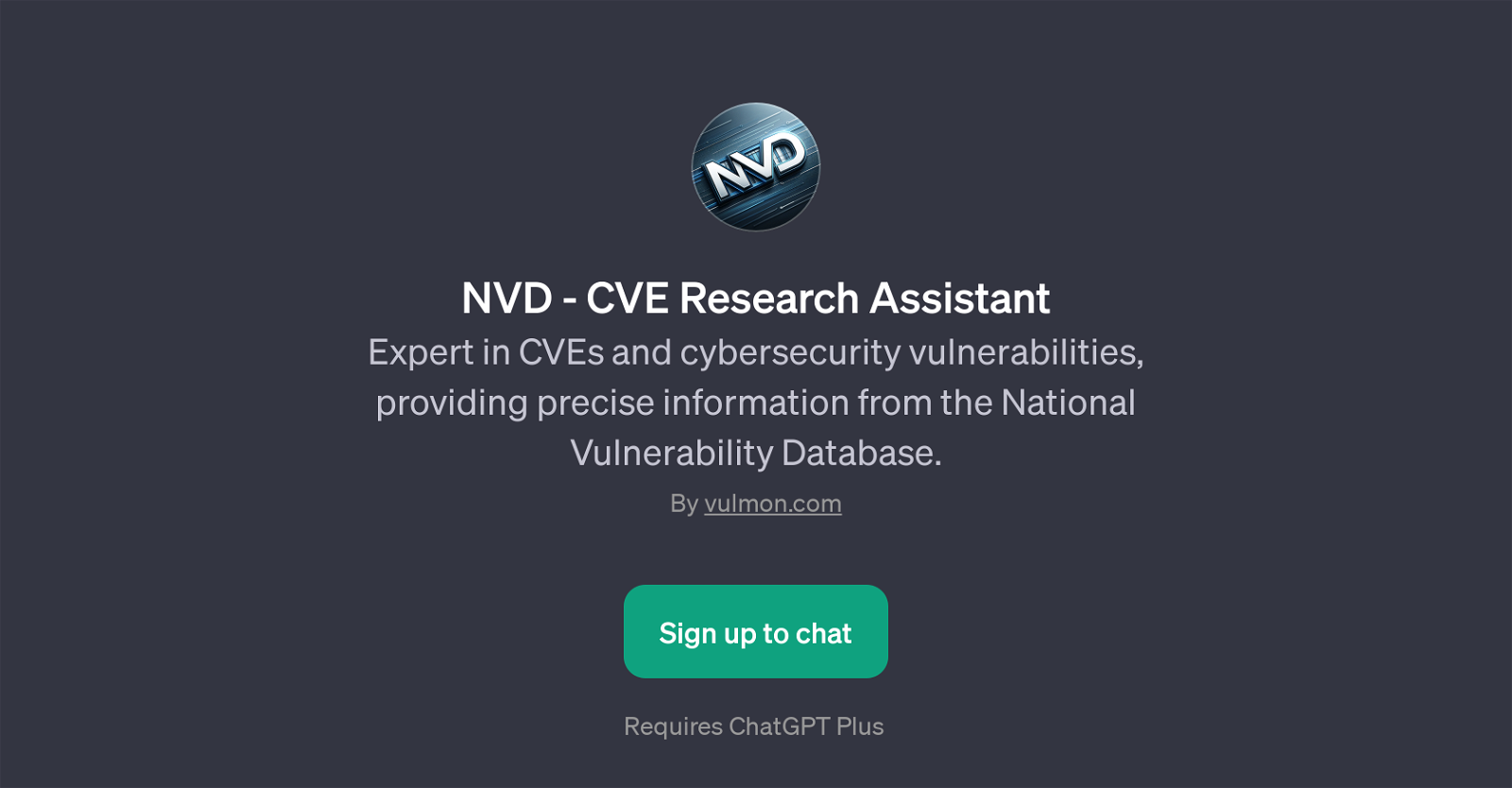 NVD - CVE Research Assistant website