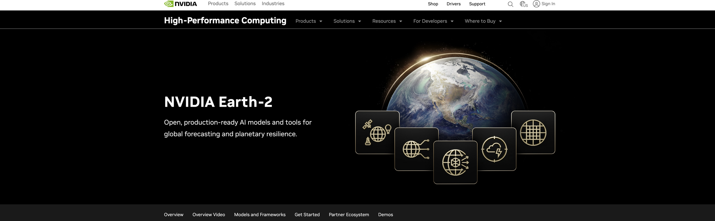 NVIDIA Earth-2 website