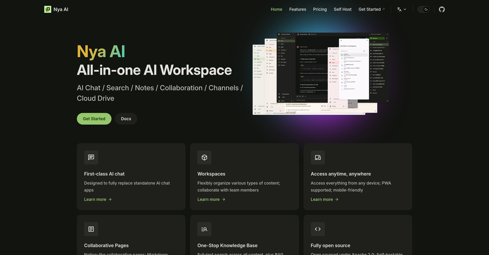 Nya AI website