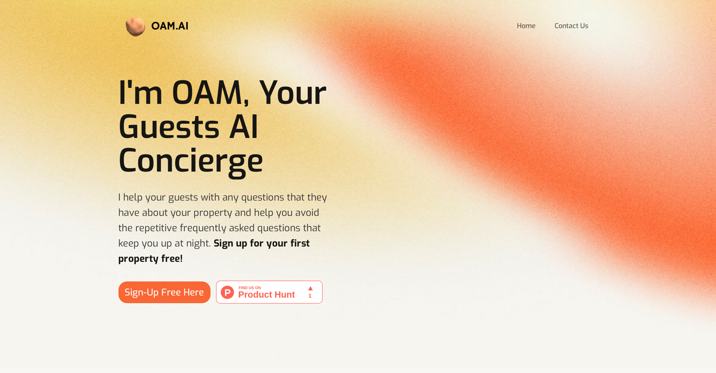 OAM AI Concierge website