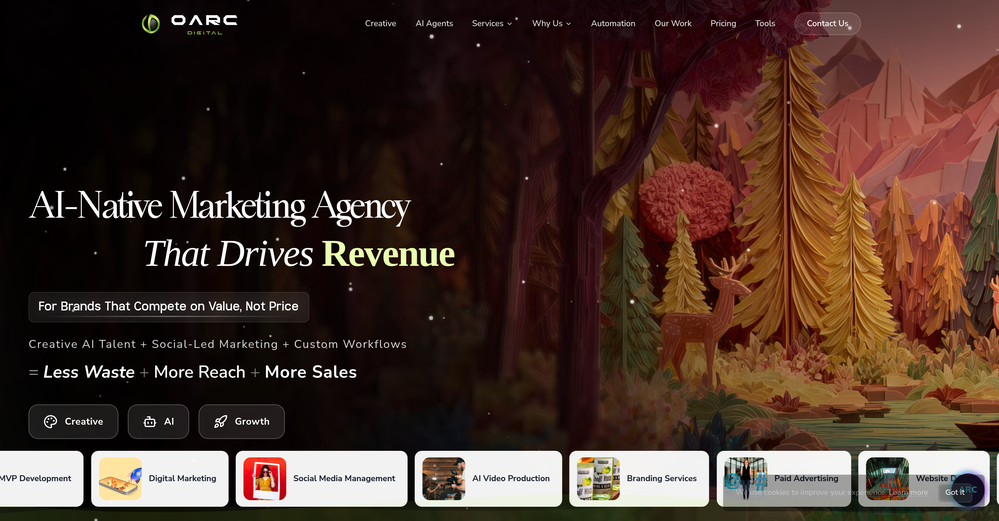 OARC Digital - AI Workforce Agents website